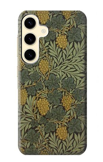 W3662 William Morris Vine Pattern Etui Coque Housse et Flip Housse Cuir pour Samsung Galaxy S24