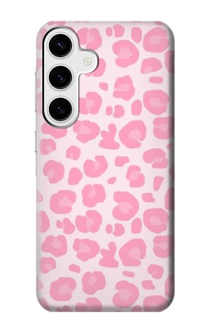 W2213 Motif rose Léopard Etui Coque Housse et Flip Housse Cuir pour Samsung Galaxy S24 Plus