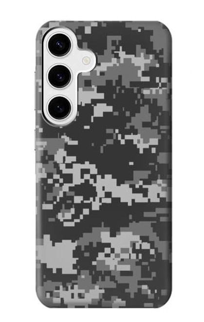 W3293 Urban Noir Camo Camouflage Etui Coque Housse et Flip Housse Cuir pour Samsung Galaxy S24 Plus