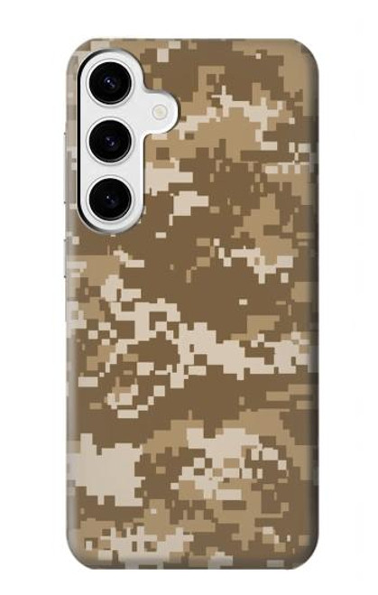 W3294 Armée Tan Coyote Camo Désert Camouflage Etui Coque Housse et Flip Housse Cuir pour Samsung Galaxy S24 Plus