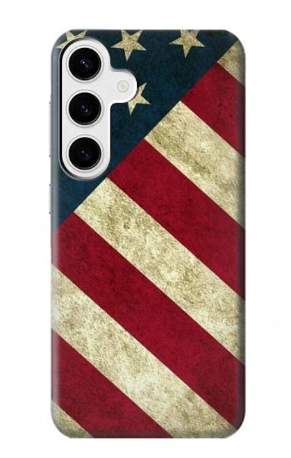 W3295 Drapeau national des États-Unis Etui Coque Housse et Flip Housse Cuir pour Samsung Galaxy S24 Plus