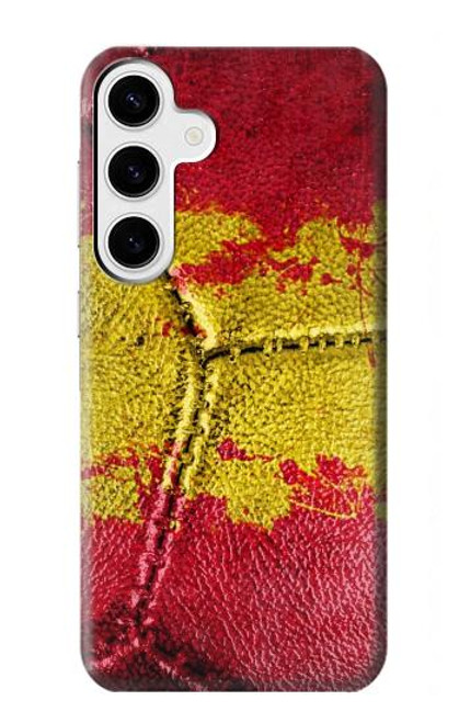 W3315 Espagne Drapeau graphique Football Millésime Etui Coque Housse et Flip Housse Cuir pour Samsung Galaxy S24 Plus