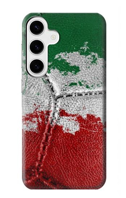 W3318 Italie Drapeau graphique Football Millésime Etui Coque Housse et Flip Housse Cuir pour Samsung Galaxy S24 Plus