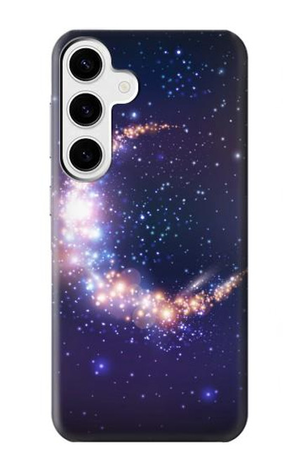 W3324 Croissant de lune Galaxie Etui Coque Housse et Flip Housse Cuir pour Samsung Galaxy S24 Plus