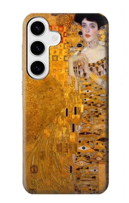 W3332 Gustav Klimt Adele Bloch Bauer Etui Coque Housse et Flip Housse Cuir pour Samsung Galaxy S24 Plus