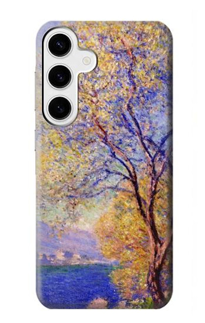 W3339 Claude Monet Antibes vue des jardins Salis Etui Coque Housse et Flip Housse Cuir pour Samsung Galaxy S24 Plus