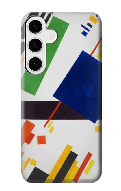 W3343 Kazimir Malevitch Composition suprématiste Etui Coque Housse et Flip Housse Cuir pour Samsung Galaxy S24 Plus