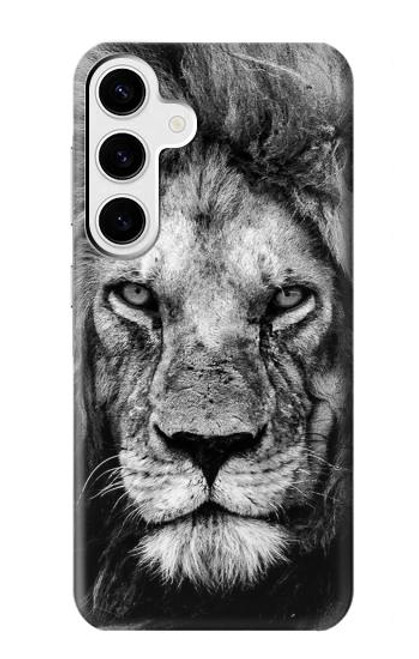 W3372 Lion Visage Etui Coque Housse et Flip Housse Cuir pour Samsung Galaxy S24 Plus