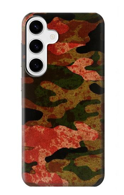 W3393 Camouflage sang Splatter Etui Coque Housse et Flip Housse Cuir pour Samsung Galaxy S24 Plus