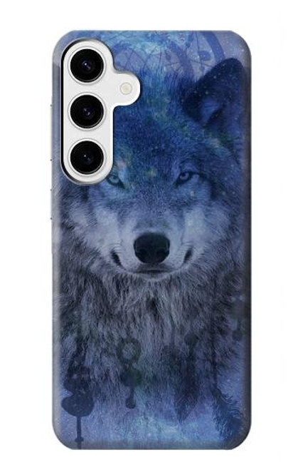 W3410 Loup Dream Catcher Etui Coque Housse et Flip Housse Cuir pour Samsung Galaxy S24 Plus