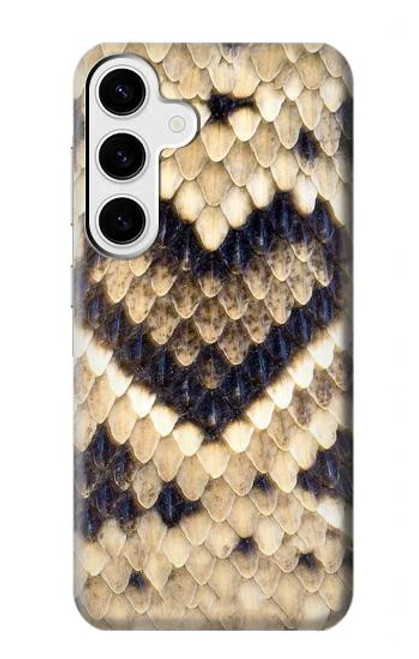 W3417 Diamant Rattle Serpent graphique Imprimer Etui Coque Housse et Flip Housse Cuir pour Samsung Galaxy S24 Plus