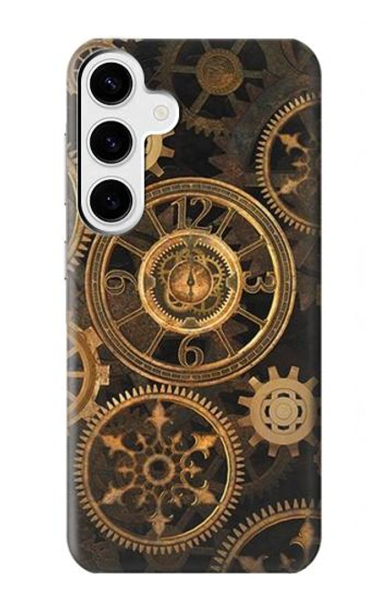 W3442 vitesse d'horloge Etui Coque Housse et Flip Housse Cuir pour Samsung Galaxy S24 Plus