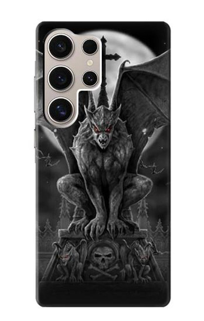 W0850 Gargouille diable démon Etui Coque Housse et Flip Housse Cuir pour Samsung Galaxy S24 Ultra