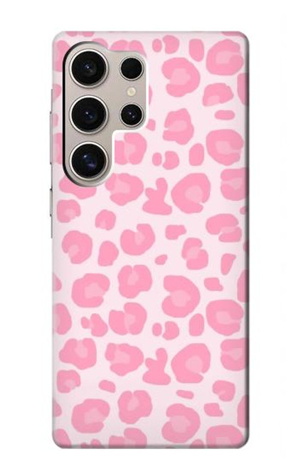 W2213 Motif rose Léopard Etui Coque Housse et Flip Housse Cuir pour Samsung Galaxy S24 Ultra