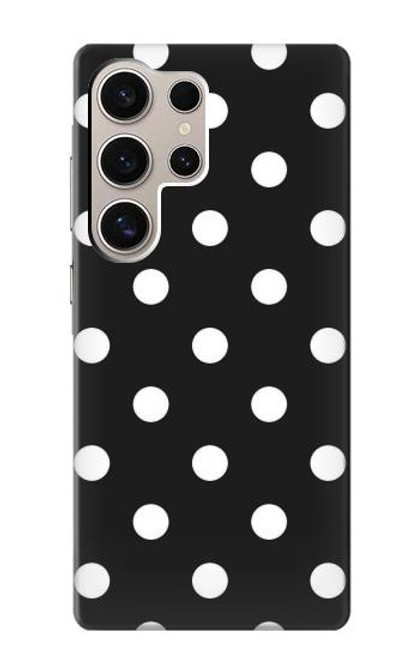 W2299 Noir Pois Etui Coque Housse et Flip Housse Cuir pour Samsung Galaxy S24 Ultra