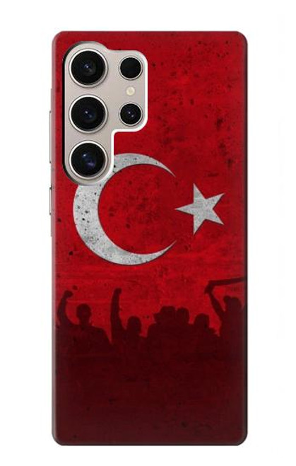 W2991 Turquie Football Football Etui Coque Housse et Flip Housse Cuir pour Samsung Galaxy S24 Ultra