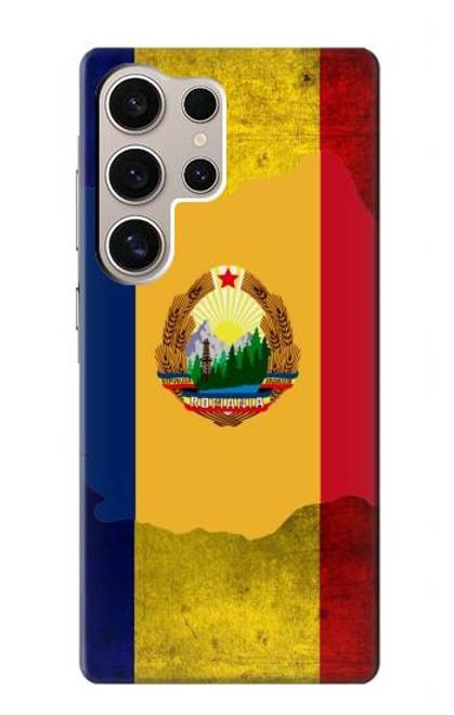 W3021 Roumanie Drapeau Etui Coque Housse et Flip Housse Cuir pour Samsung Galaxy S24 Ultra