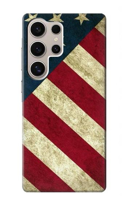 W3295 Drapeau national des États-Unis Etui Coque Housse et Flip Housse Cuir pour Samsung Galaxy S24 Ultra