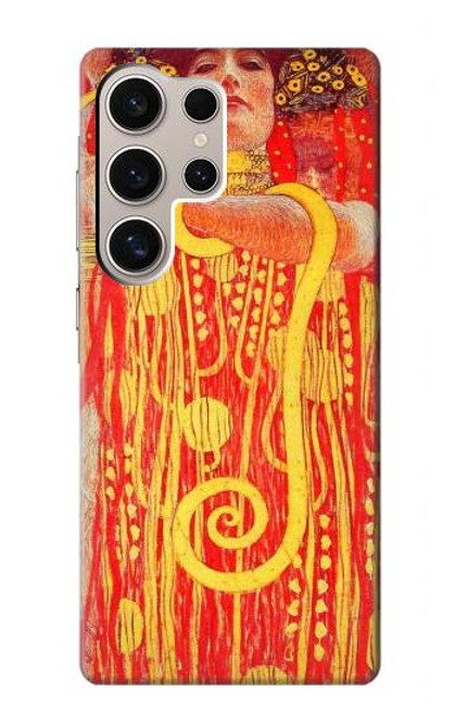 W3352 Gustav Klimt Médecine Etui Coque Housse et Flip Housse Cuir pour Samsung Galaxy S24 Ultra