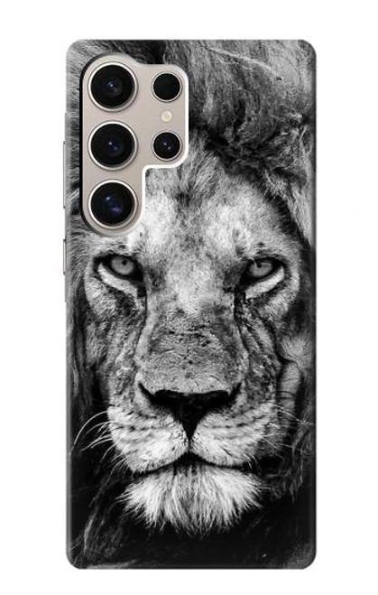 W3372 Lion Visage Etui Coque Housse et Flip Housse Cuir pour Samsung Galaxy S24 Ultra