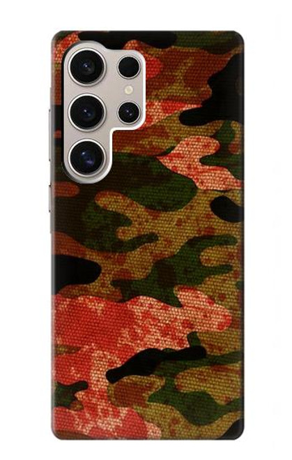 W3393 Camouflage sang Splatter Etui Coque Housse et Flip Housse Cuir pour Samsung Galaxy S24 Ultra