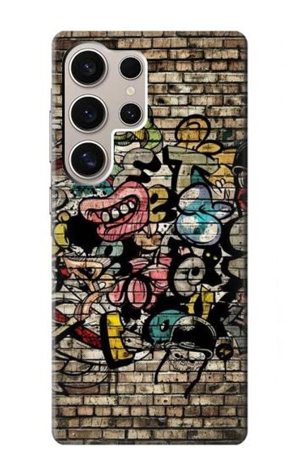 W3394 Graffiti mur Etui Coque Housse et Flip Housse Cuir pour Samsung Galaxy S24 Ultra