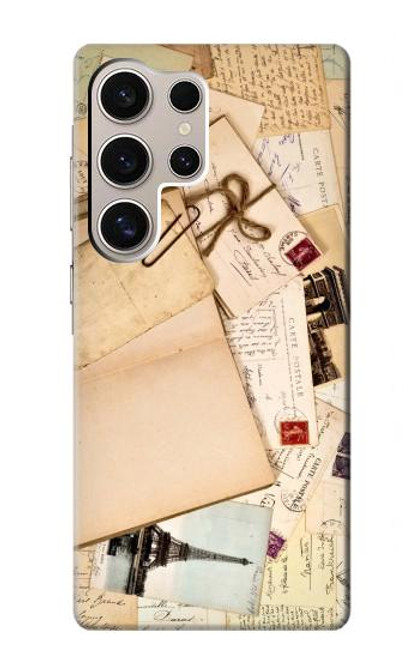 W3397 cartes postales souvenirs Etui Coque Housse et Flip Housse Cuir pour Samsung Galaxy S24 Ultra