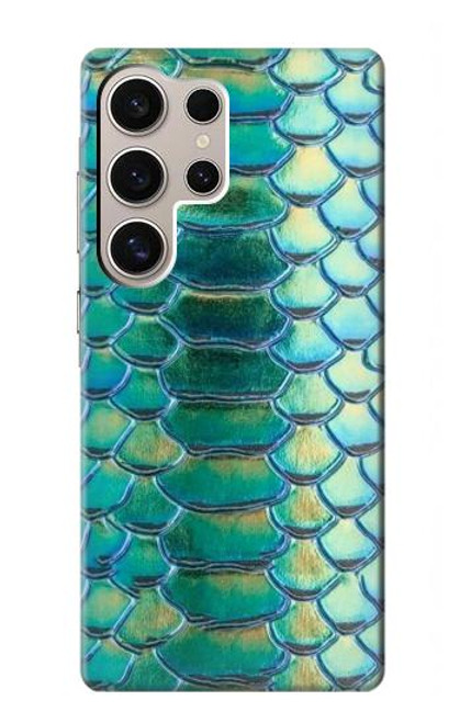 W3414 Vert Serpent Échelle graphique Imprimer Etui Coque Housse et Flip Housse Cuir pour Samsung Galaxy S24 Ultra