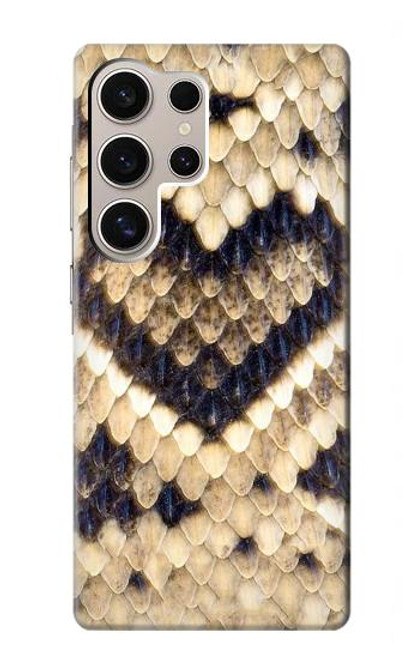 W3417 Diamant Rattle Serpent graphique Imprimer Etui Coque Housse et Flip Housse Cuir pour Samsung Galaxy S24 Ultra