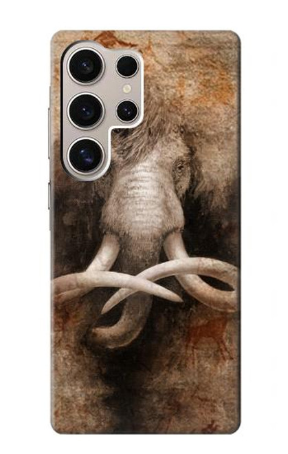 W3427 Mammoth Ancient Art la Grotte Etui Coque Housse et Flip Housse Cuir pour Samsung Galaxy S24 Ultra