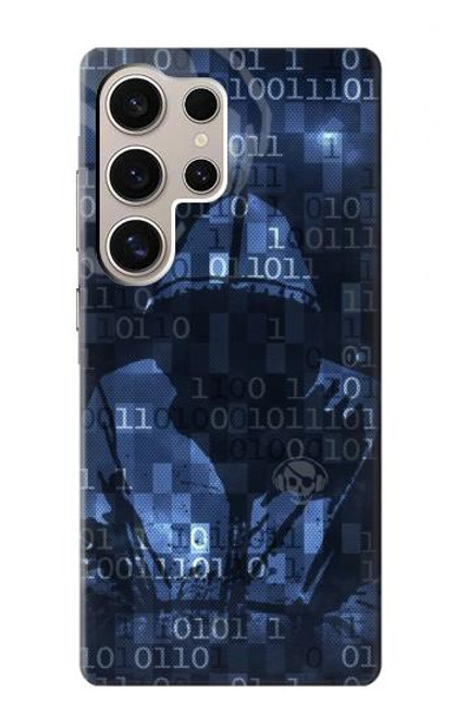 W3431 Numérique Cyber ​​code Hacker Etui Coque Housse et Flip Housse Cuir pour Samsung Galaxy S24 Ultra