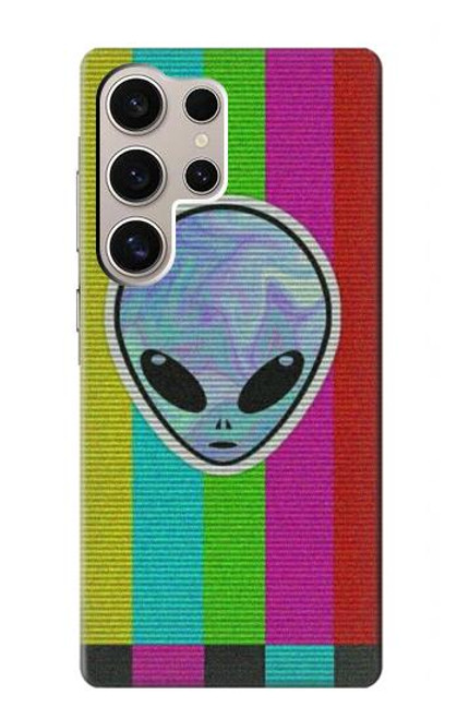 W3437 Extraterrestre Aucun signal Etui Coque Housse et Flip Housse Cuir pour Samsung Galaxy S24 Ultra