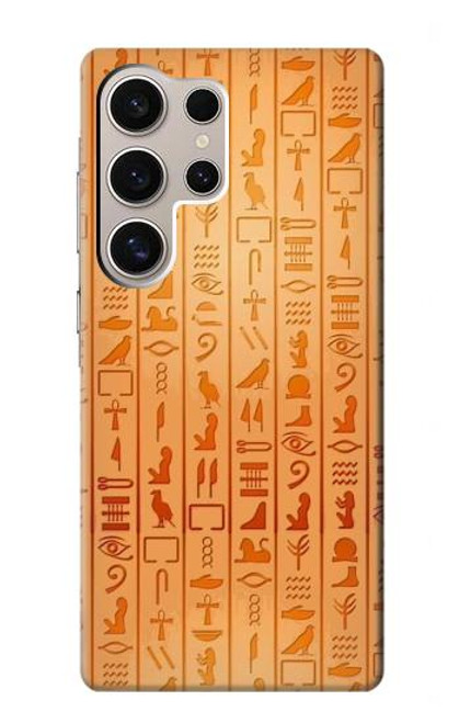 W3440 Hiéroglyphes égyptiens Etui Coque Housse et Flip Housse Cuir pour Samsung Galaxy S24 Ultra