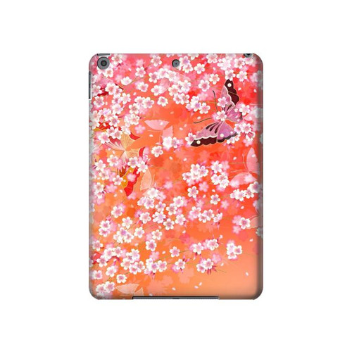 W2543 Motif japonais Kimono fleur de style Tablet Etui Coque Housse pour iPad 10.2 (2021,2020,2019), iPad 9 8 7