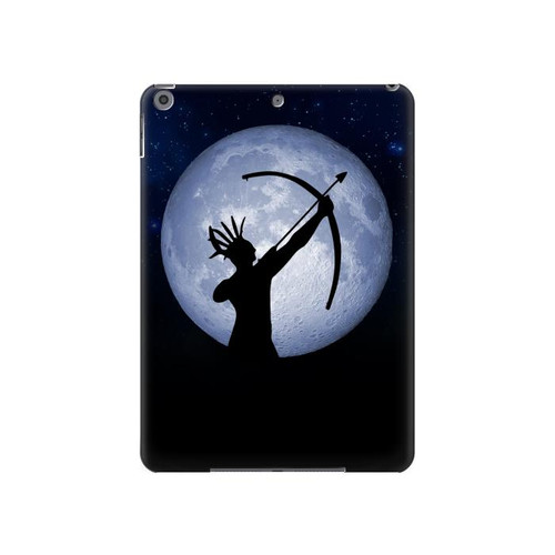 W3489 Indian Lune Chasseur Tablet Etui Coque Housse pour iPad 10.2 (2021,2020,2019), iPad 9 8 7