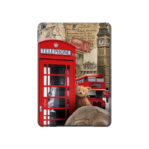 W3856 Vintage Londres Britannique Tablet Etui Coque Housse pour iPad 10.2 (2021,2020,2019), iPad 9 8 7