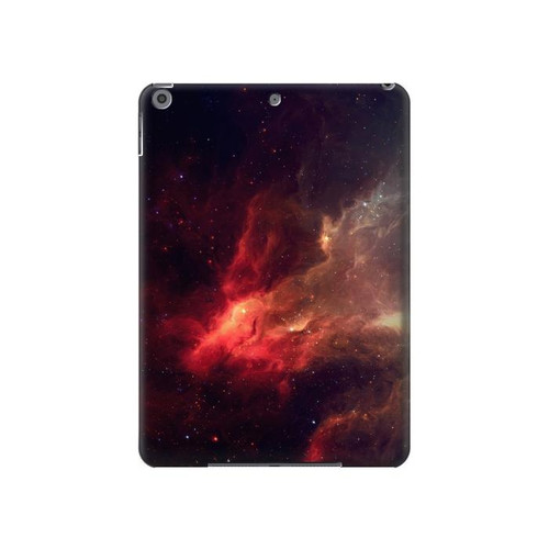 W3897 Espace nébuleuse rouge Tablet Etui Coque Housse pour iPad 10.2 (2021,2020,2019), iPad 9 8 7