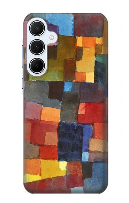 W3341 Paul Klee Raumarchitekturen Etui Coque Housse et Flip Housse Cuir pour Samsung Galaxy A55 5G