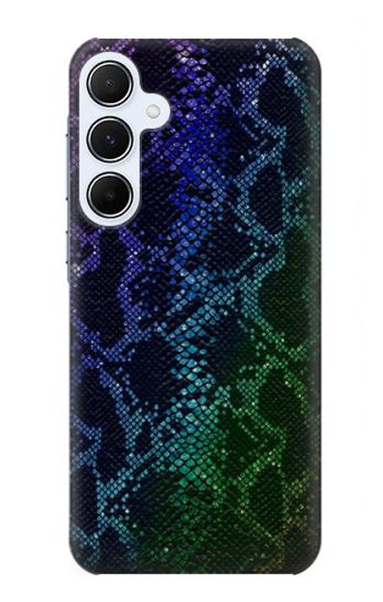 W3366 Arc en ciel Python graphique Imprimer Peau Etui Coque Housse et Flip Housse Cuir pour Samsung Galaxy A55 5G