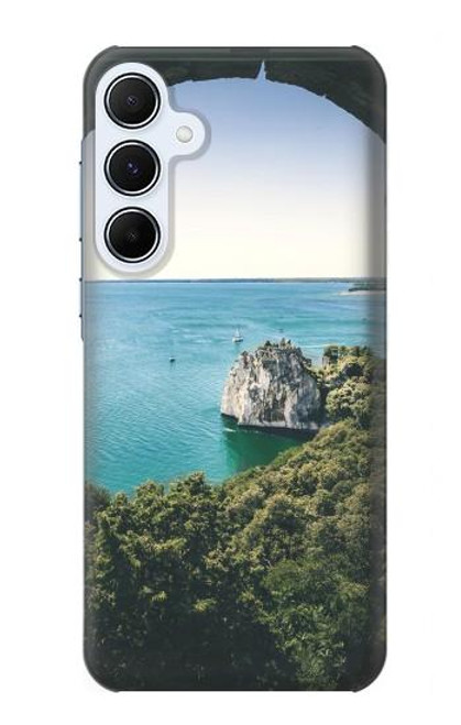 W3865 Europe Plage Duino Italie Etui Coque Housse et Flip Housse Cuir pour Samsung Galaxy A55 5G