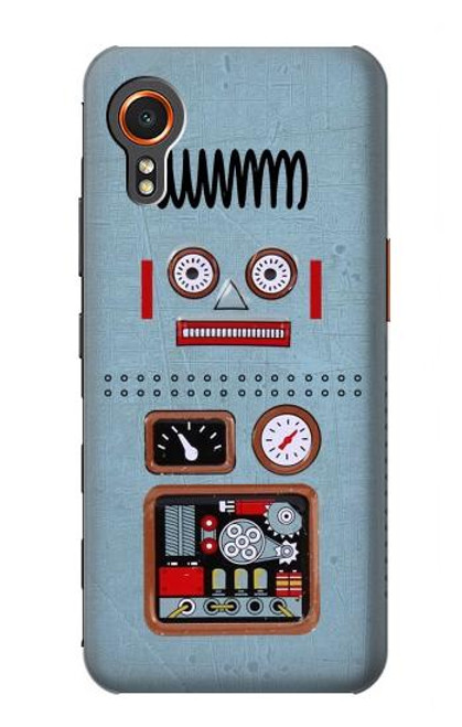 W3040 Retro Robot Jouet Etui Coque Housse et Flip Housse Cuir pour Samsung Galaxy Xcover7