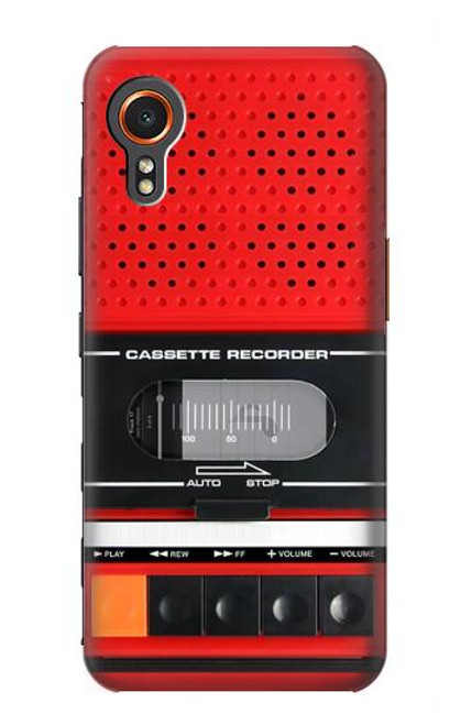 W3204 Rouge Cassette Recorder graphique Etui Coque Housse et Flip Housse Cuir pour Samsung Galaxy Xcover7