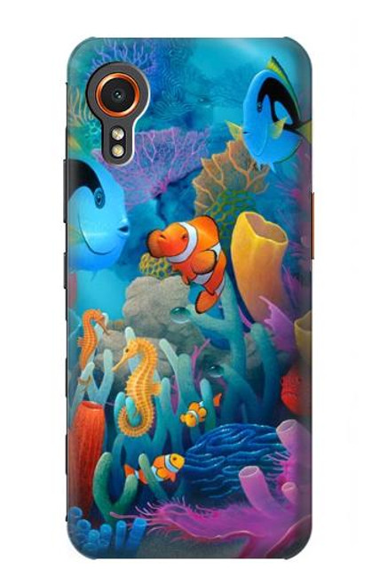 W3227 Monde sous-marin Dessin animé Etui Coque Housse et Flip Housse Cuir pour Samsung Galaxy Xcover7