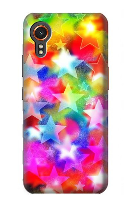 W3292 Coloré Disco étoile Etui Coque Housse et Flip Housse Cuir pour Samsung Galaxy Xcover7