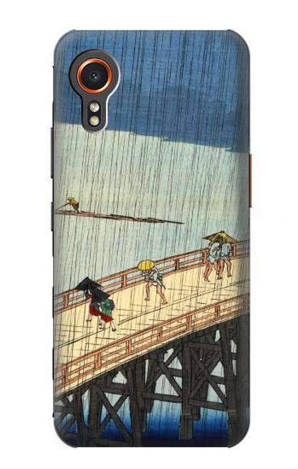 W3347 Utagawa Hiroshige douche soudaine Etui Coque Housse et Flip Housse Cuir pour Samsung Galaxy Xcover7