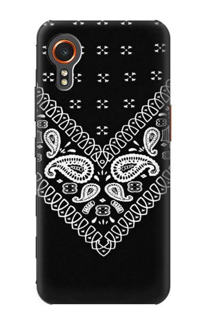 W3363 Motif Bandana Noir Etui Coque Housse et Flip Housse Cuir pour Samsung Galaxy Xcover7