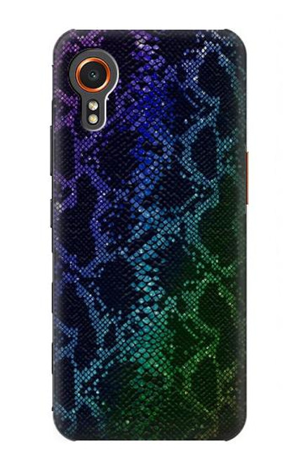 W3366 Arc en ciel Python graphique Imprimer Peau Etui Coque Housse et Flip Housse Cuir pour Samsung Galaxy Xcover7