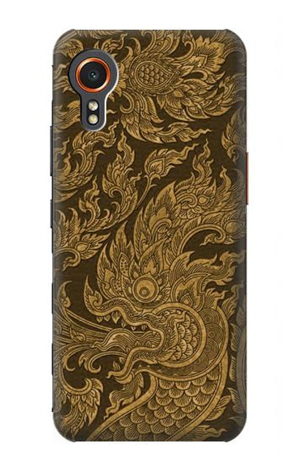 W3382 Art de la peinture thaïlandaise Naga Etui Coque Housse et Flip Housse Cuir pour Samsung Galaxy Xcover7