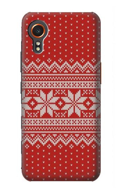 W3384 Motif d'hiver sans couture tricot Etui Coque Housse et Flip Housse Cuir pour Samsung Galaxy Xcover7