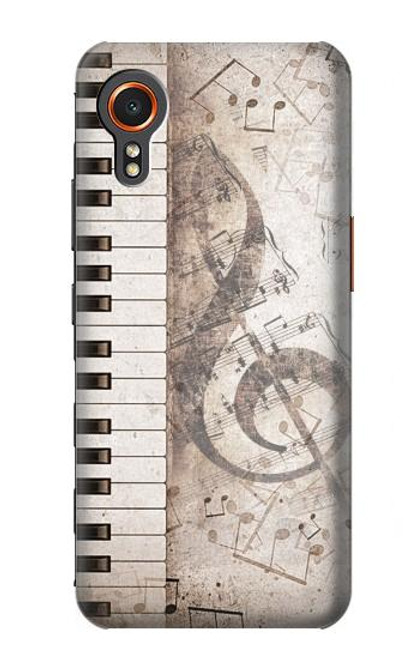 W3390 Note de musique Etui Coque Housse et Flip Housse Cuir pour Samsung Galaxy Xcover7